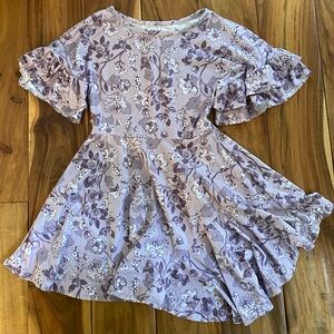 Joyfolie Boutique Girl's Purple Floral Dress Size 5